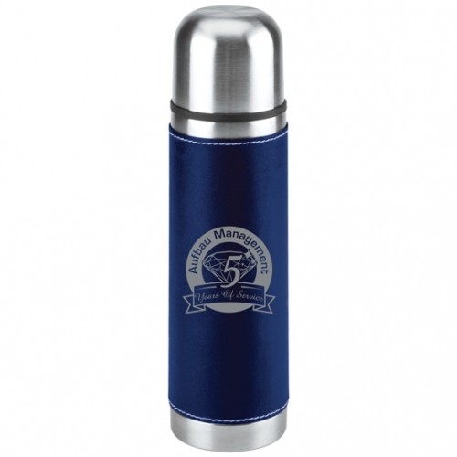 Notable Vacuum Bottle with Leatherette Sleeve