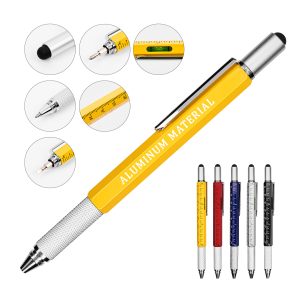 Metal 6-In-1 Multi Function Tool Pen