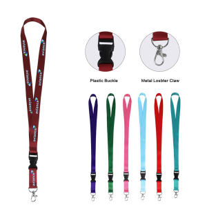 3/4” Full Color Dye Sublimated Lanyards W/Plastic Buckle