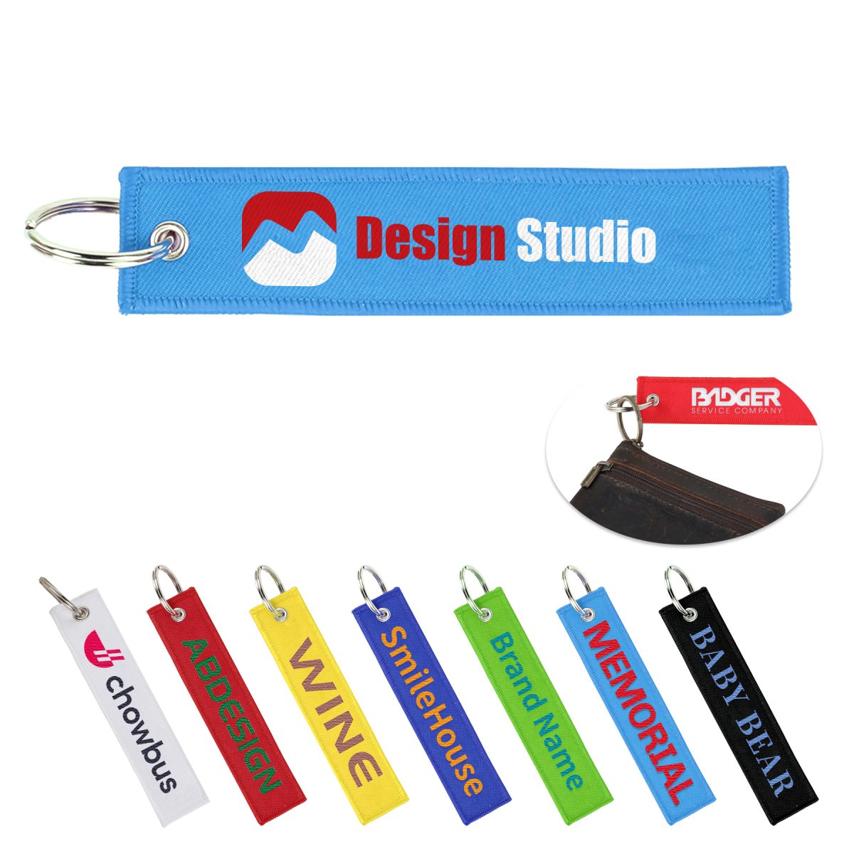 Woven Luggage Keychain Tag