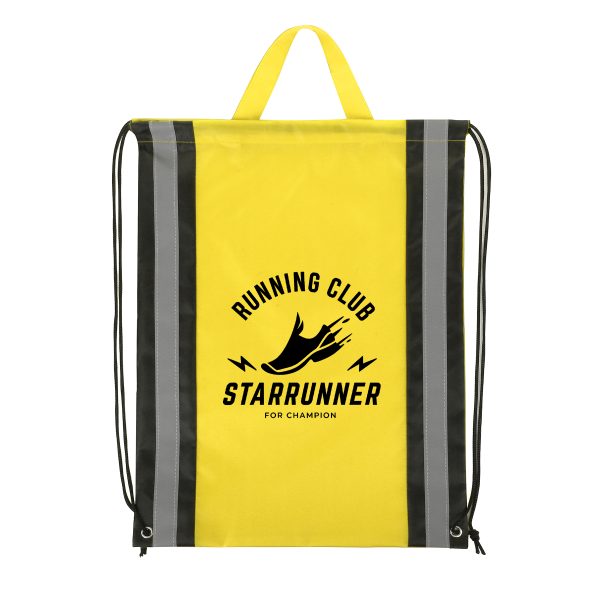 Reflective Safety Drawstring Backpack