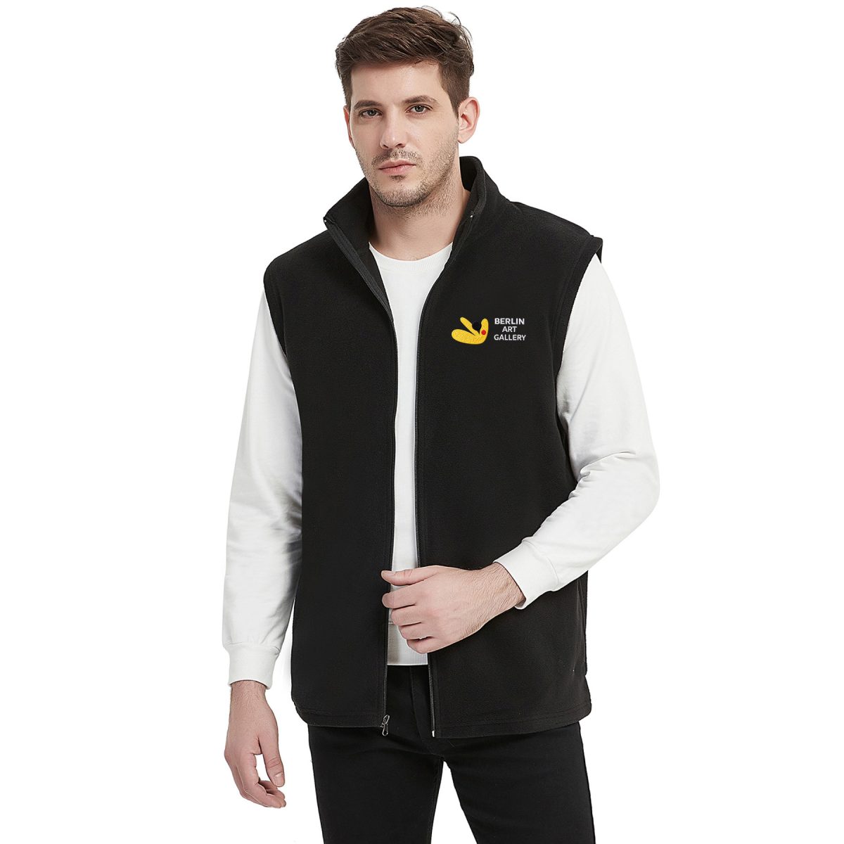 Men's Basic Full-zip Polar Fleece Vest