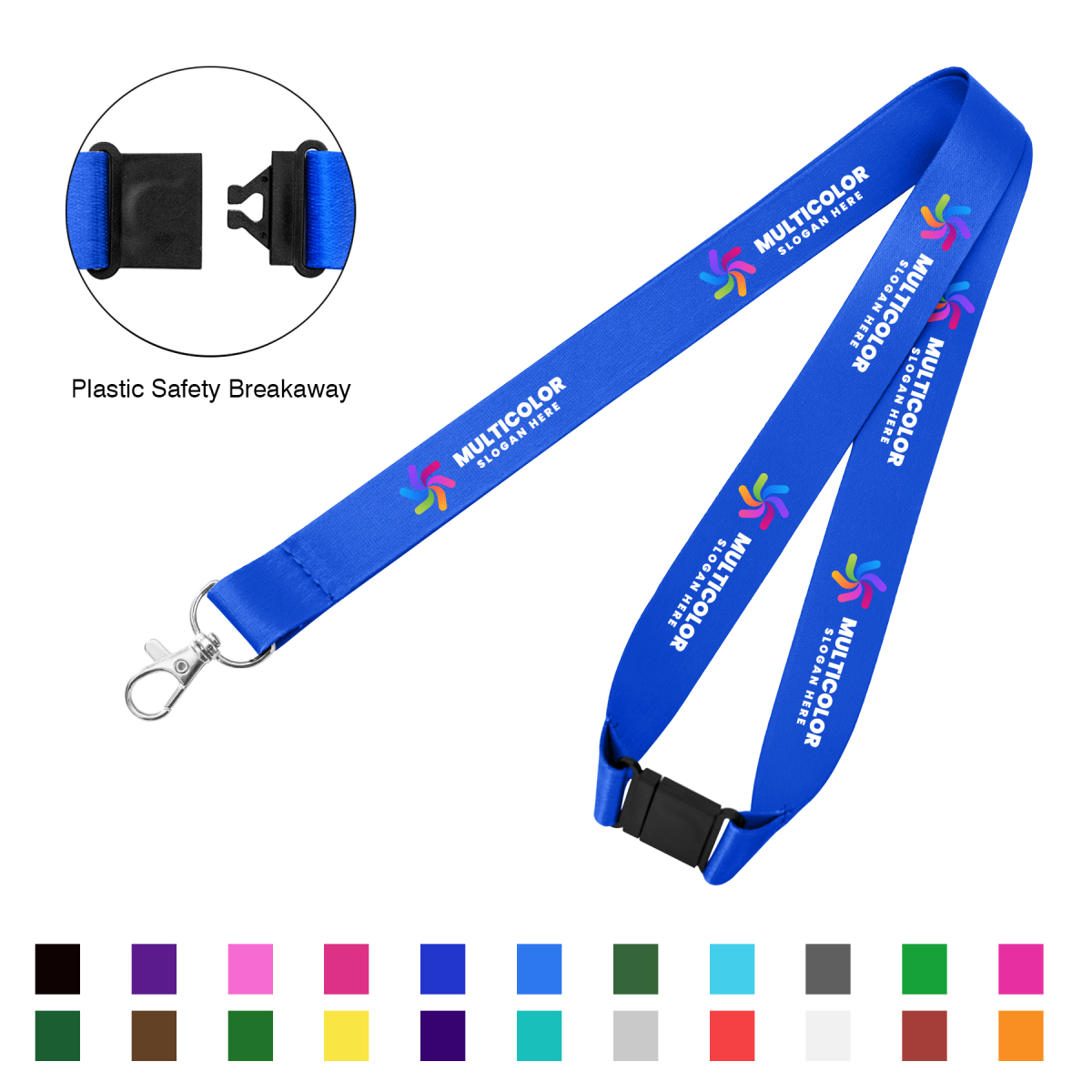 3/4’’ Full Color Dye-Sublimated Lanyard W/ Safety Breakaway