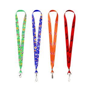 3/4’’ Full Color Dye-Sublimated Lanyard W/ Metal Crimp & Optional Clamp
