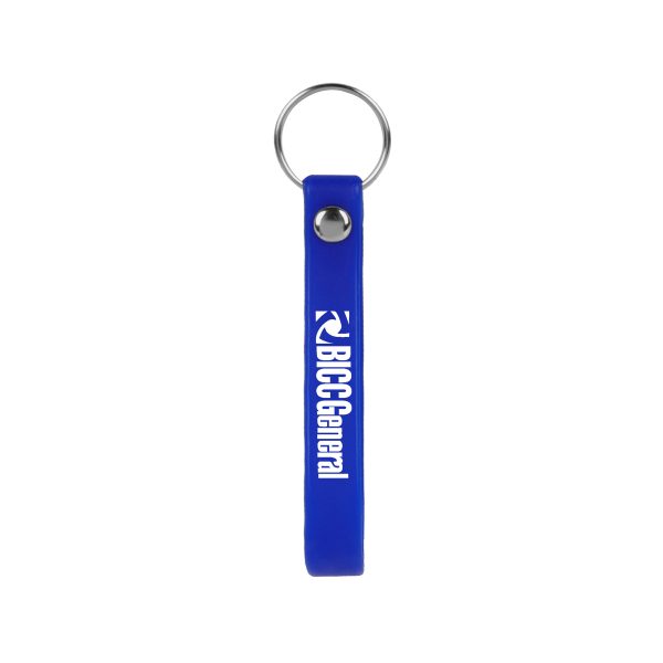 1/2"W Silicone Wristband Keychain