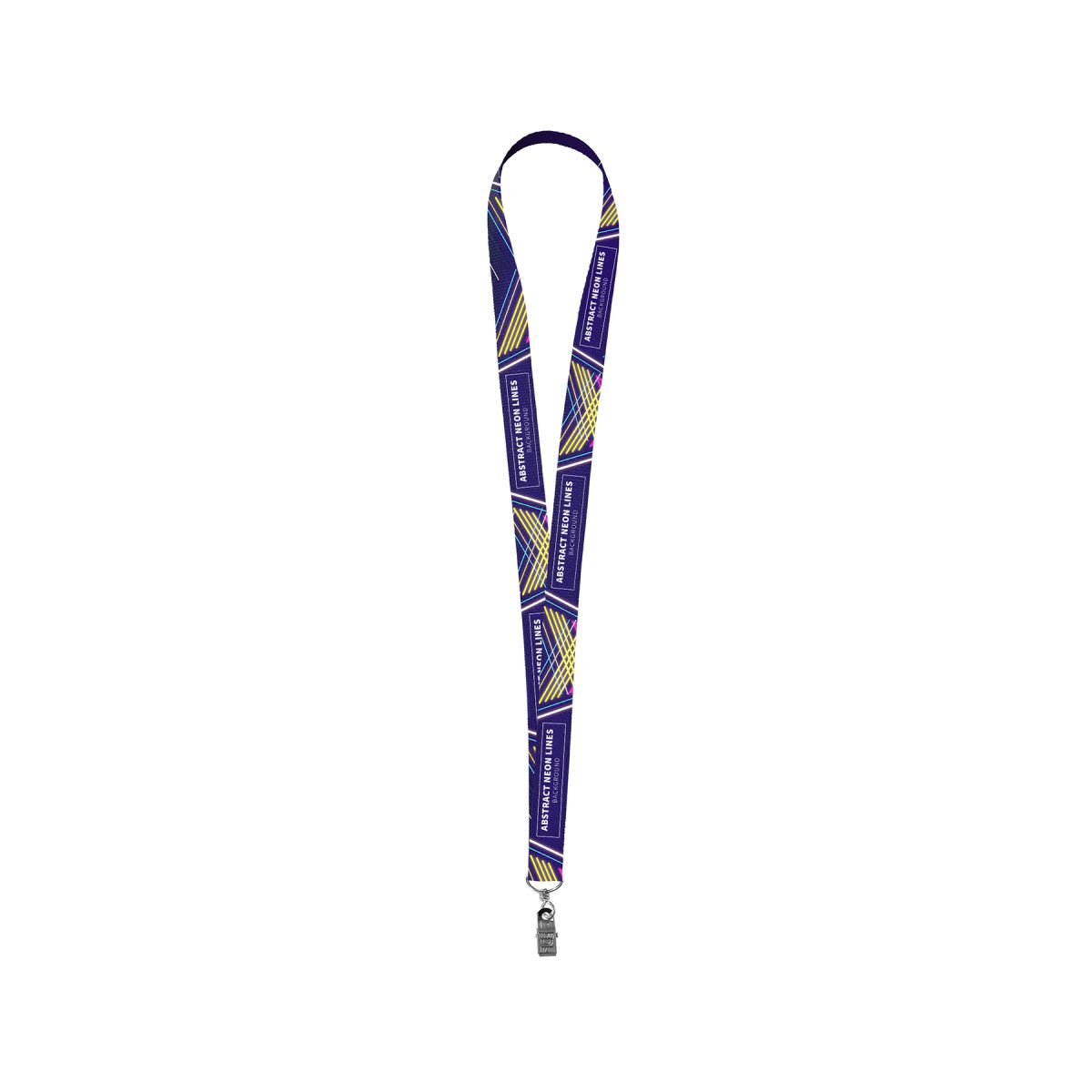 3/4'' Full Color Sublimated Lanyard W/ Metal Bulldog Clip