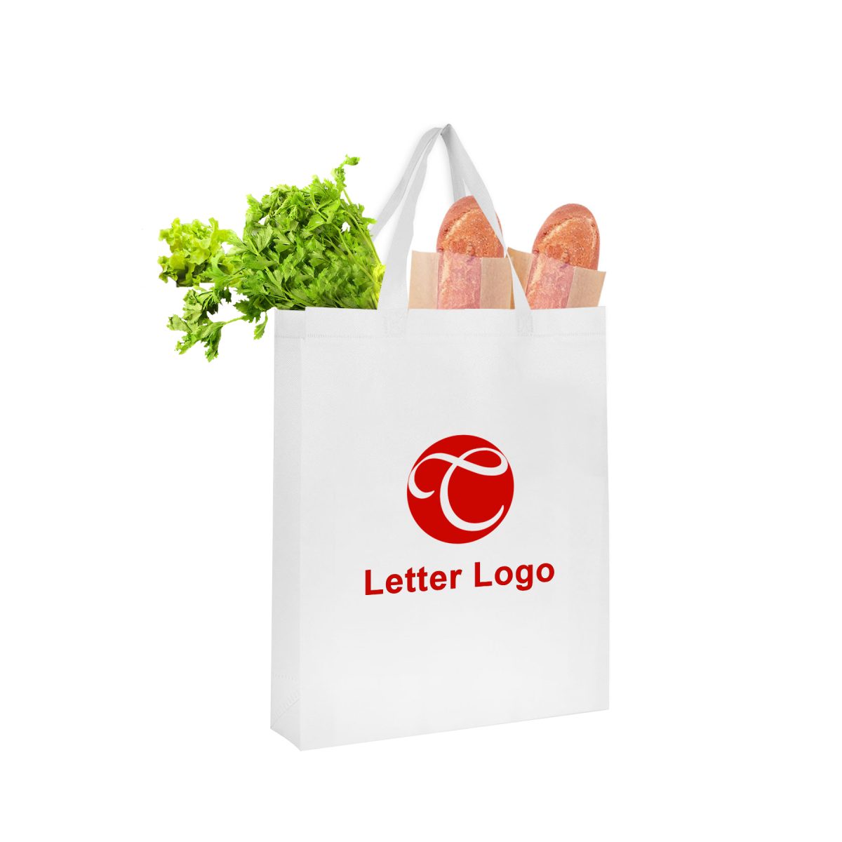Heat Sealed Non-Woven Shopping Tote Bag(12''×15''×4''）