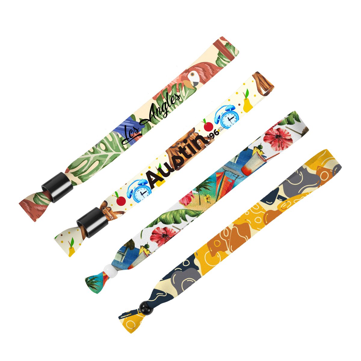 5/8" Sublimated Event Wristband W/ Locking Bead