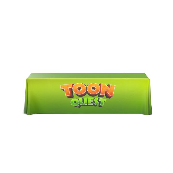 8' Premium Draped Standard Table Cover(Full Color Dye Sublimation)