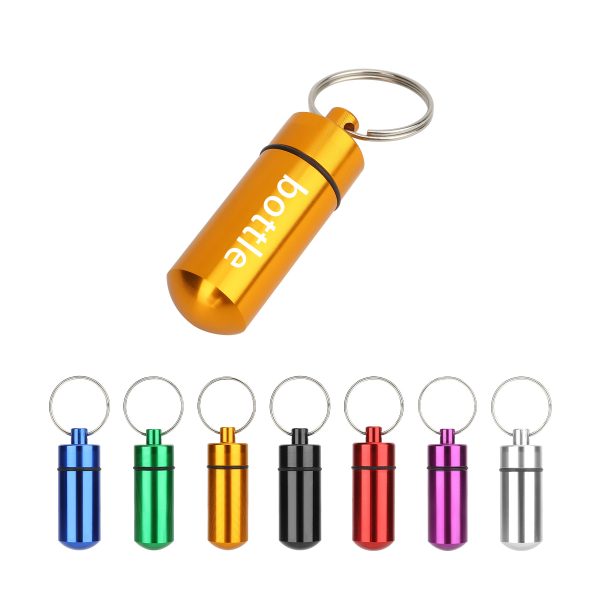 Waterproof Aluminum Pill Case Keychain