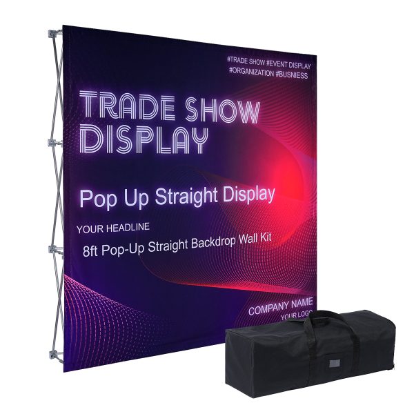 8ft Pop-Up Straight Backdrop Wall Kit