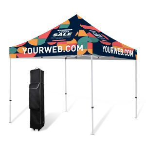 10′ Premium Hex Aluminum Frame w/ Full Color Canopy