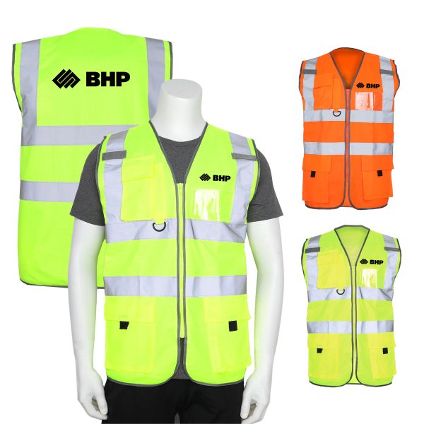 Hi-Vis Reflective Safety Vest w/ Pockets