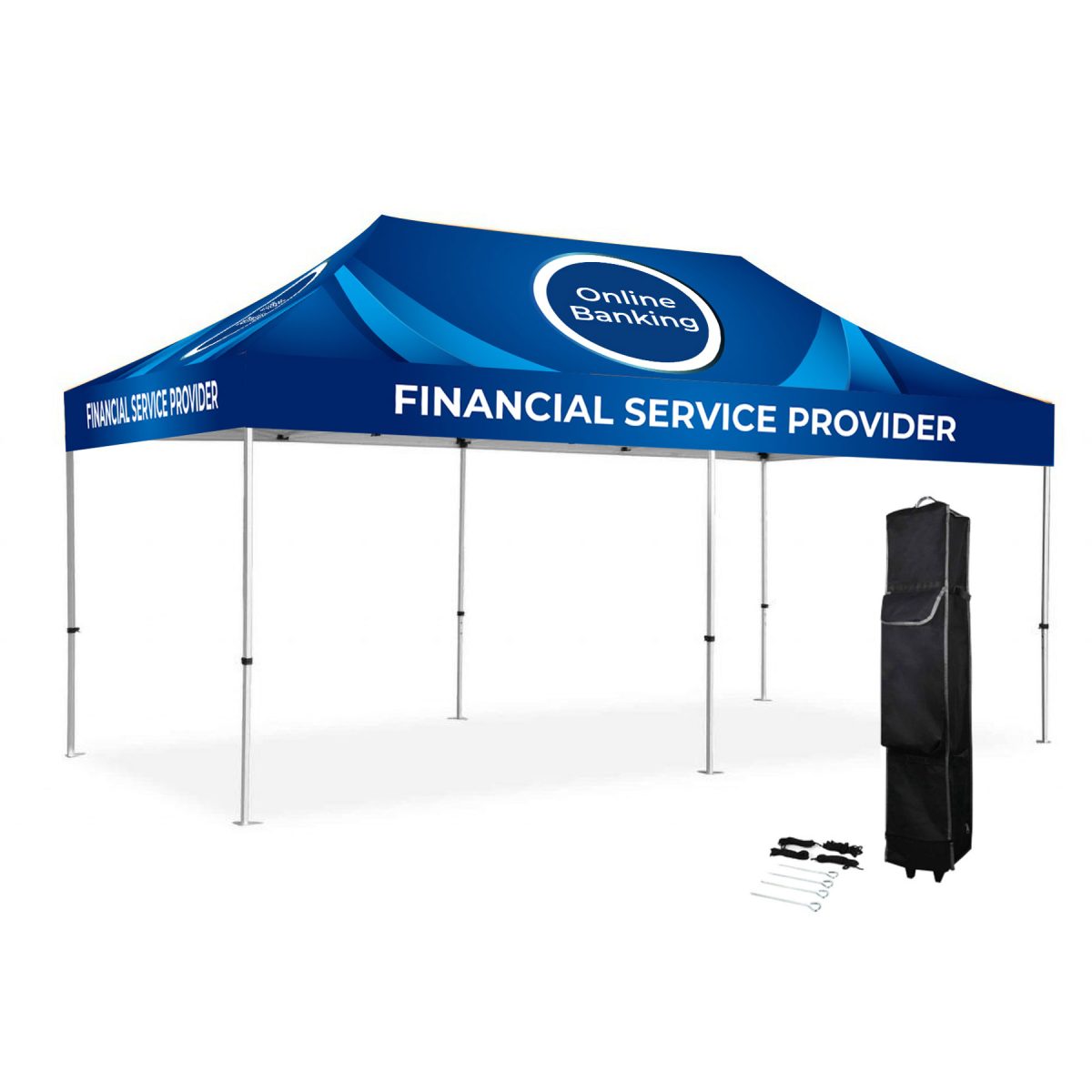 10' x 20' Premium Hex Aluminum Canopy Tent w/Dye Sublimation Canopy