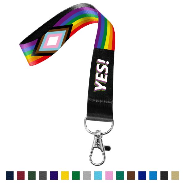 3/4" Full Color Sublimated Wrist Keychain Lanyard