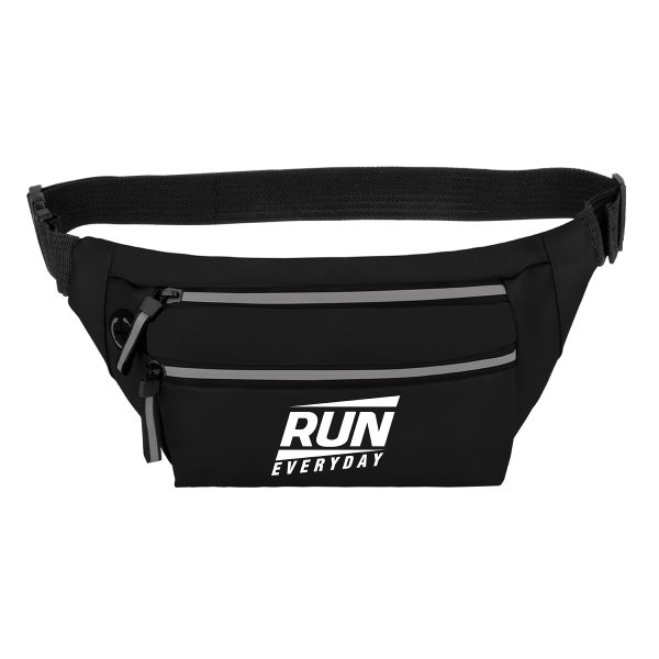 Waterproof PU 3-Zippered Fanny Pack