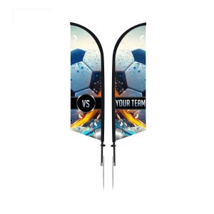 11′ Custom Feather Flag Kit – Double Sided W/Spike Base