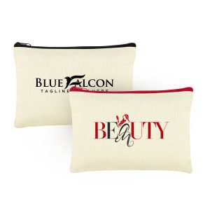 9″ x 6″ Cotton Canvas Zipper Pouch