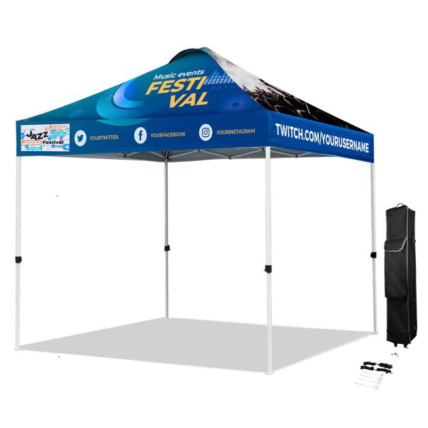 10' Pop Up Tent 600D Polyester With Vented Canopy