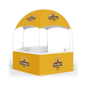 Custom 10’X10′ Promotion Event Hexagonal Kiosk Dome Tent (Full Color)