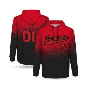 Custom Sublimated Long Sleeve Hooded Sweatshirt With Kangaroo Pocket