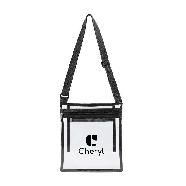 9" X 10" Stadium Approved Clear PVC Crossbody Bag