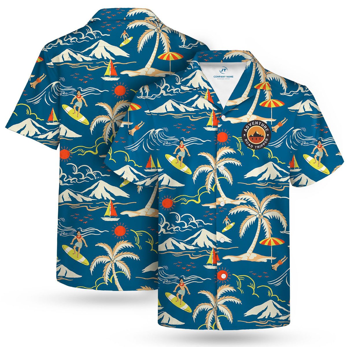 135gsm Sublimated Hawaiian Cuban Camp Shirt-UPF 50+