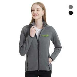 Women’s Heathered Sweater Full-Zip Fleece Jacket