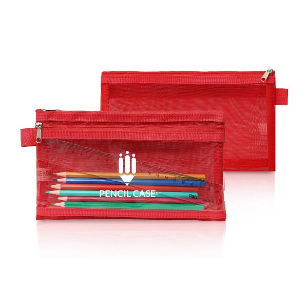Twin Pocket Mesh Pencil Pouch