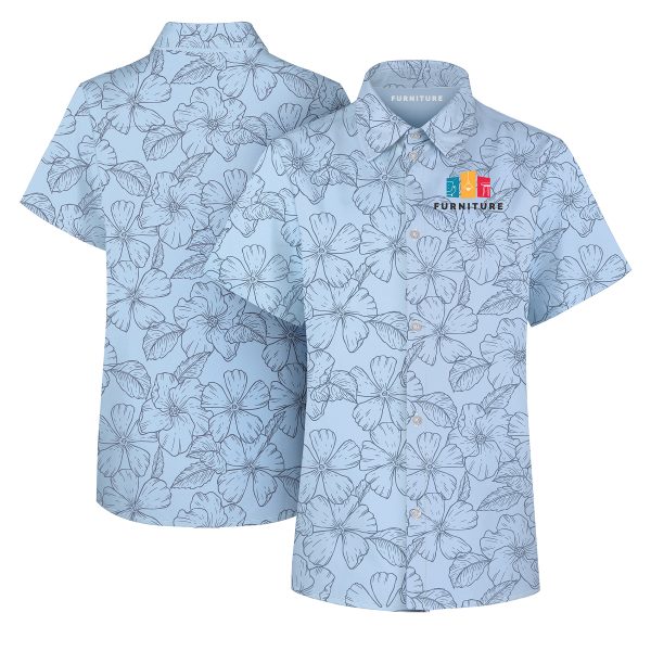 Ladies' 135gsm Custom Dye Sublimation Hawaiian Shirt-UPF 50+