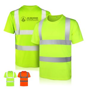 High-Visibility Safety T-Shirt With Two Reflective Stripes