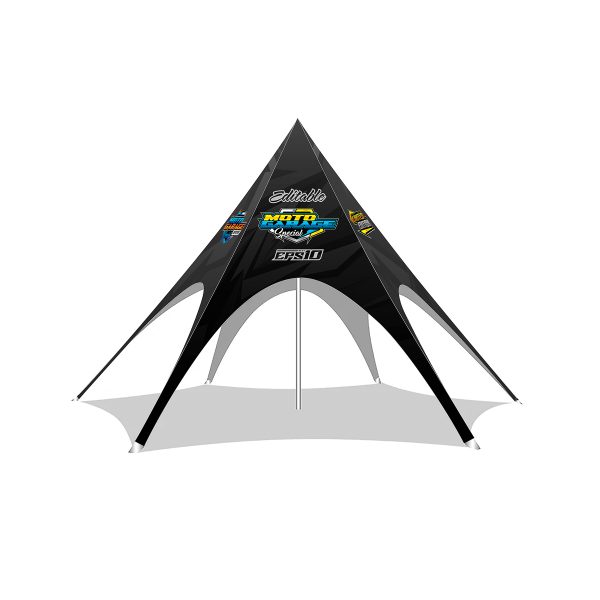 20' Sky Star Tent With Full Dye Sub Printed Polyester Top