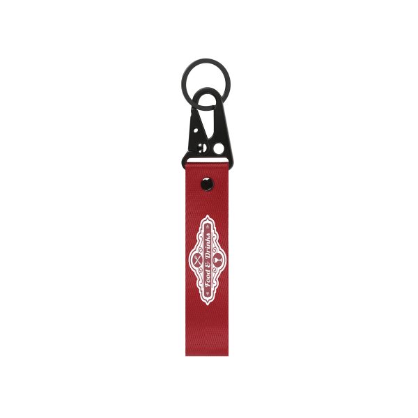 Nylon Wrist Motorcycle Keychain With Black Eagle Mouth Buckle