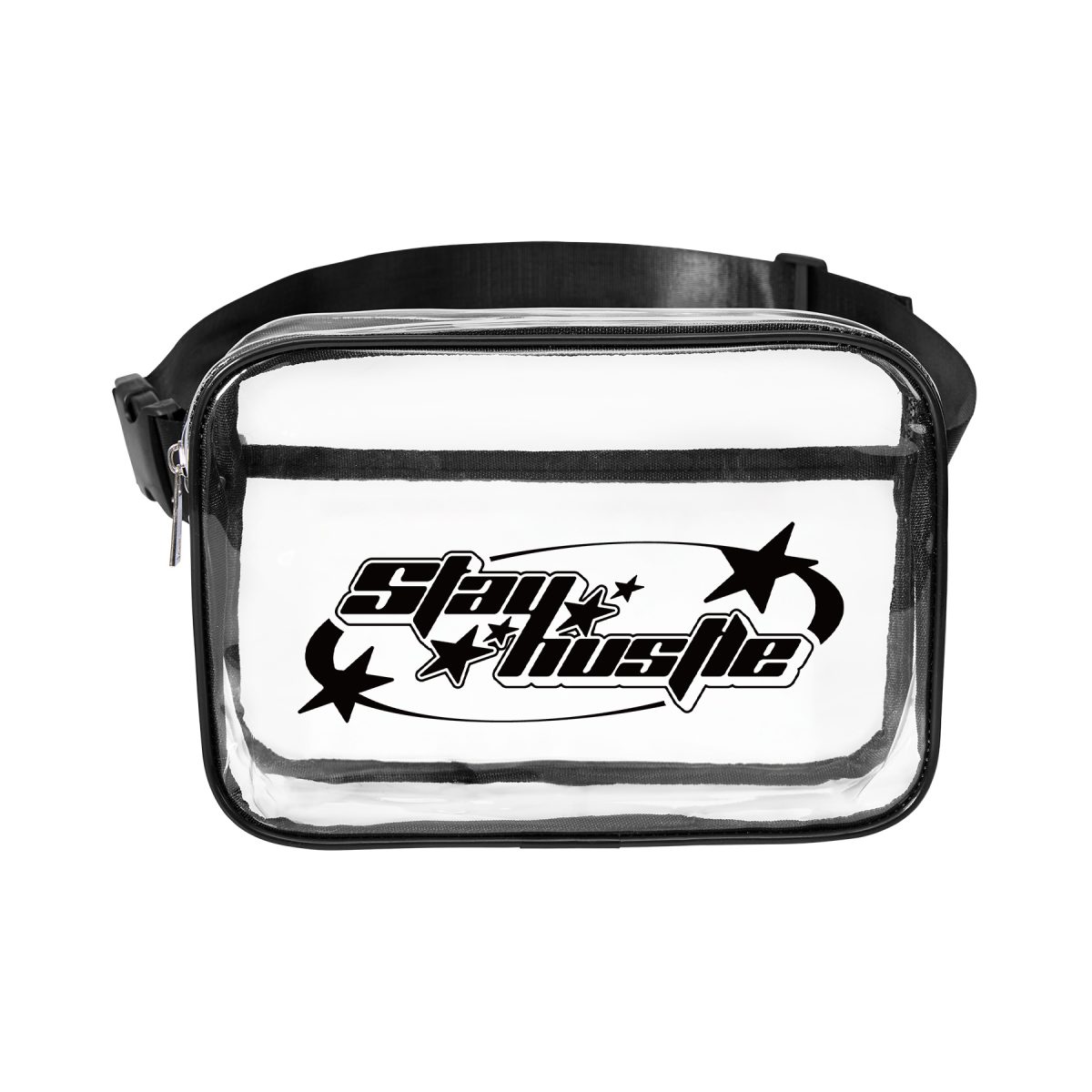 Clear PVC Belt Bag With 2 Pockets