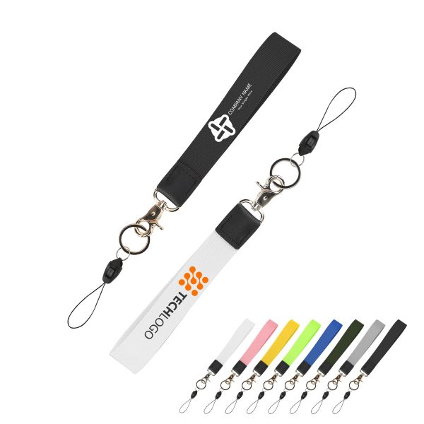 1" Wide Polyester Wristlet Keychain