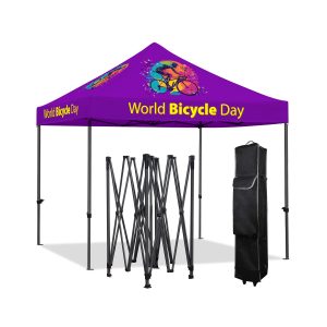 10’x10′ Heavy Duty Steel Pop Up Canopy w/600 Denier Polyester