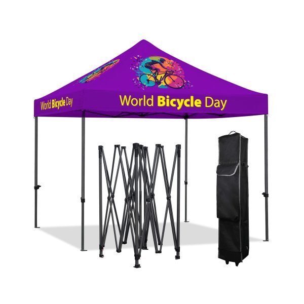 10'x10' Heavy Duty Steel Pop Up Canopy w/600 Denier Polyester