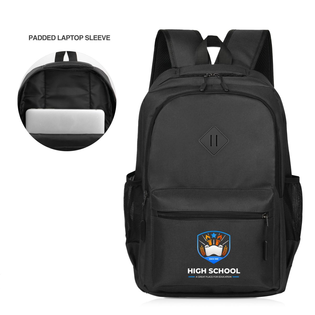 Brooklyn 15.6" Laptop Backpack With 2 Compartment