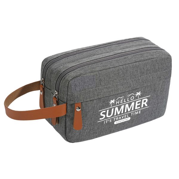 Heathered Dual-Compartment Organizer Bag