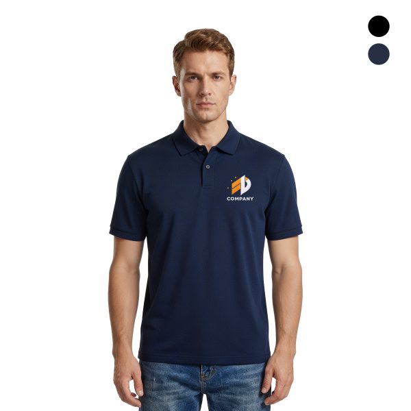 Men's Micro Pique Ribbed Collar Polo Shirt