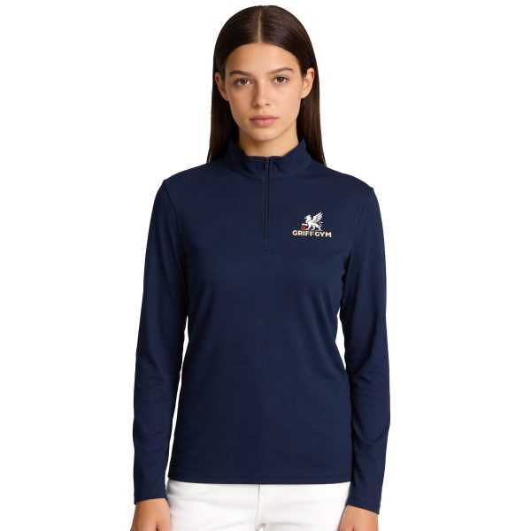 Ladies UV Micro Mesh Quarter Zip Pullover
