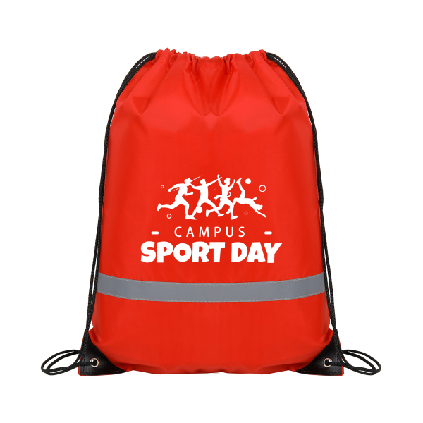Reflective Safety Drawstring Backpack