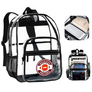 0.4mm 17.3″ Large Capacity High School Clear Backpack(Ocean)