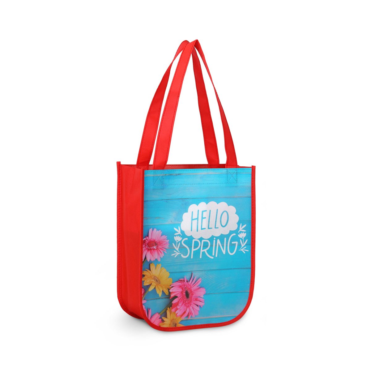 Small Laminated Curved Bottom Non-Woven Gift Bag(Ocean)