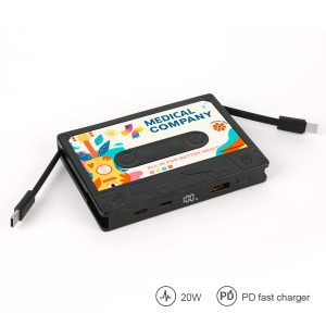 Retro Cassette 10000mAh PD 20W Fast Charging Power Bank