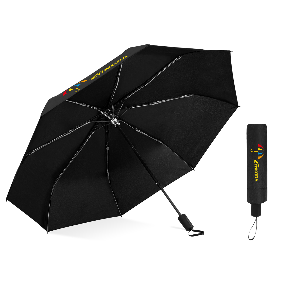 43" Arc Manual Folding Travel Umbrella