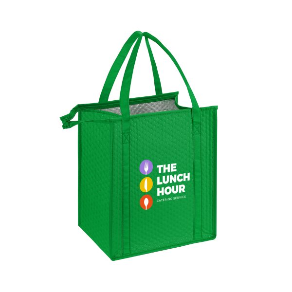 Thermal Non-Woven Insulated Cooler Tote Bag-13"X15"X10"(Ocean)