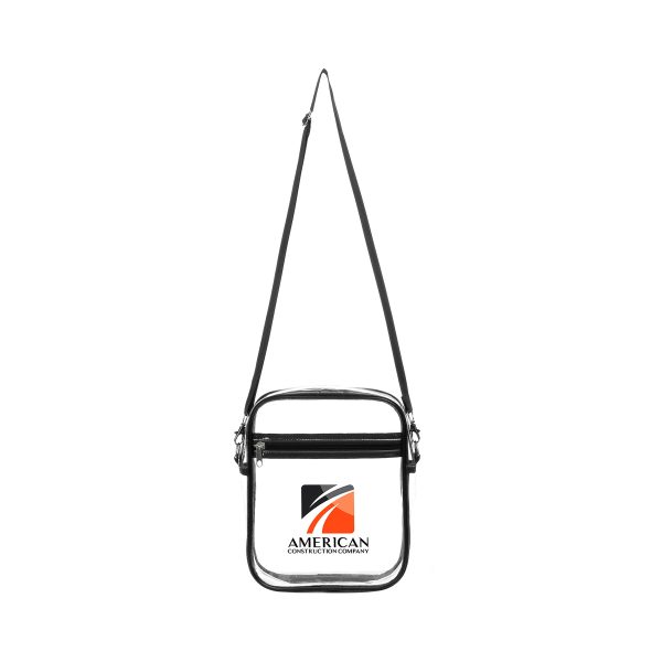 Clear PVC Crossbody Stadium Bag (Ocean)