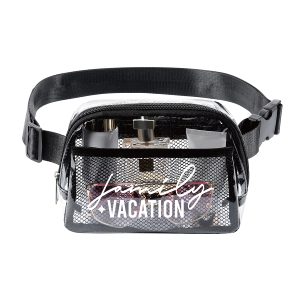Everywhere Cross Body Clear PVC 2 Zipper Belt Bag