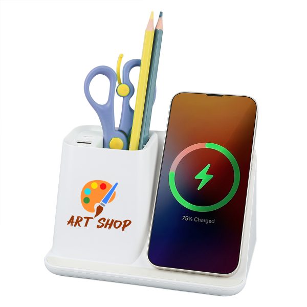 Multi-Function Wireless Charging Pen Holder